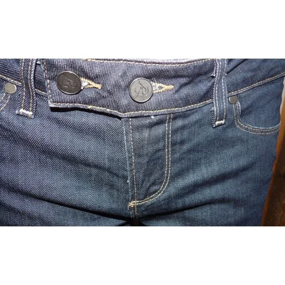 Paige Premium Denim Coldwater Canyon Bell Flare Dark Jeans Size 27 USA size 4 - Picture 5 of 16